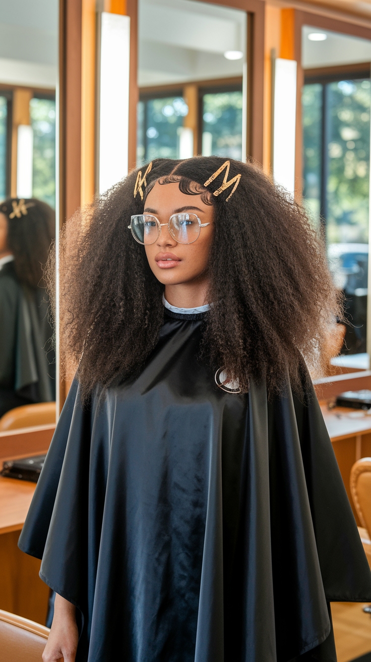 curly hair hair styles outfit idea