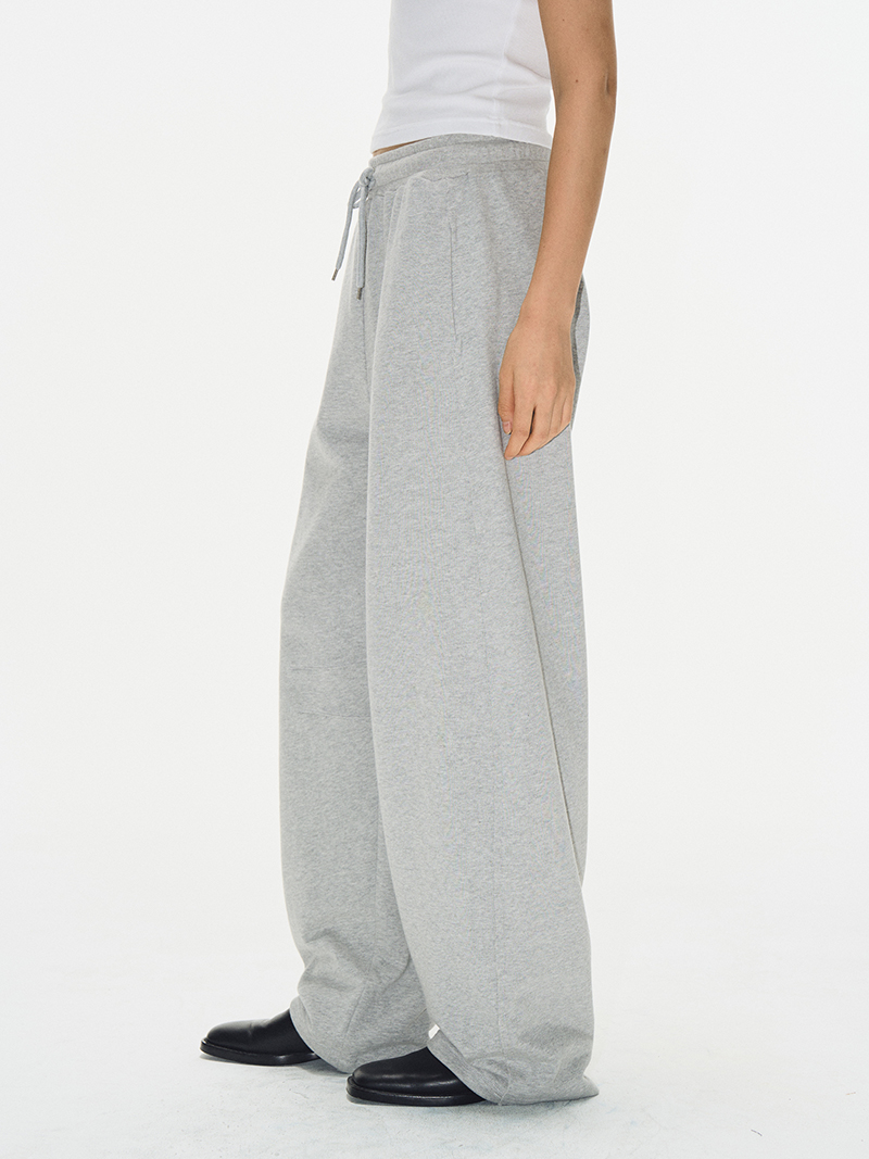 Curved Blade Banana Pants for Women - Fleece Slimming Casual Long Sweatpants in Gray - Autumn Winter Loose Fit Fashion Trousers Curved Blade Banana Pants for Women - Fleece Slimming Casual Long Sweatpants in Gray - Autumn Winter Loose Fit Fashion Trousers