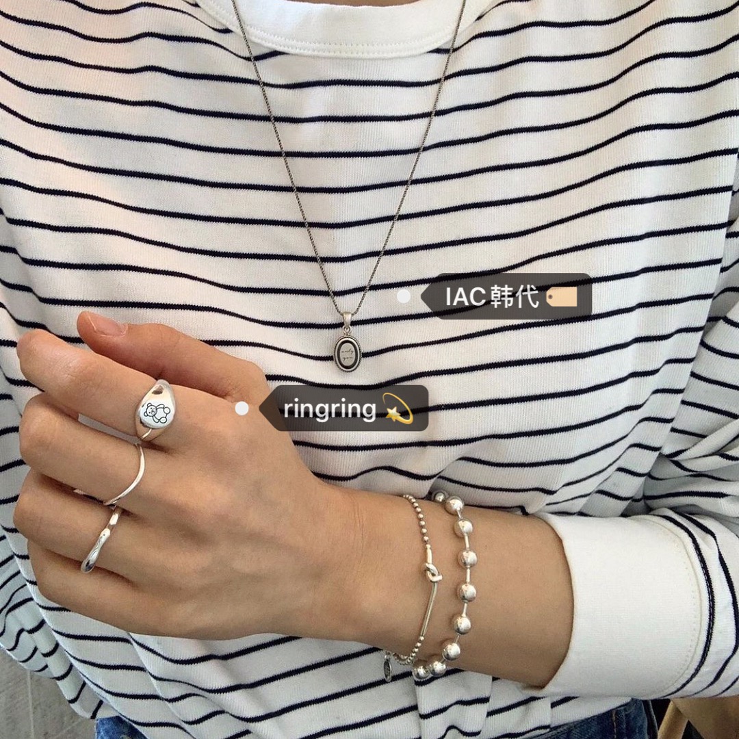 Cute Baby Bear Pattern 925 Silver Ring for Couples and Friends - Y2K Korean Style Jewelry Cute Baby Bear Pattern 925 Silver Ring for Couples and Friends - Y2K Korean Style Jewelry