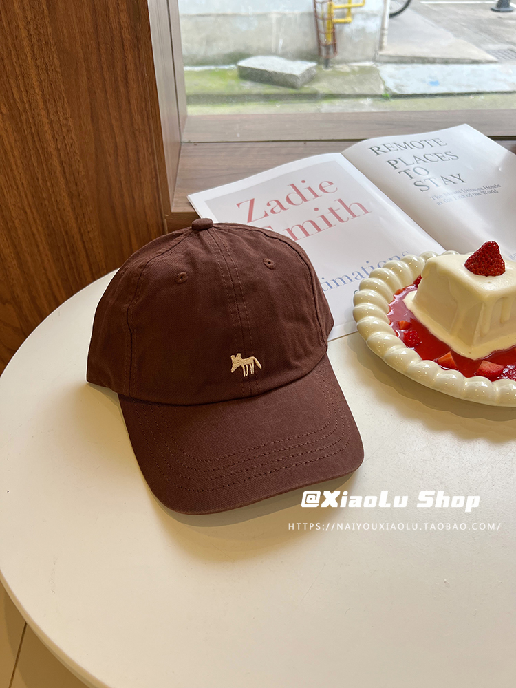 Cute Fox Embroidered Wide Brim Baseball Cap - Versatile Cotton Headband for Daily Wear, Flattering Face Shape Accessory Cute Fox Embroidered Wide Brim Baseball Cap - Versatile Cotton Headband for Daily Wear, Flattering Face Shape Accessory