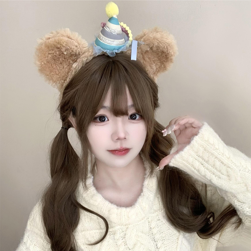 Cute Plush Bow Hat Headband - Versatile Cartoon Hair Accessory for Christmas and Birthday Celebrations, Stylish Hair Ornament Cute Plush Bow Hat Headband - Versatile Cartoon Hair Accessory for Christmas and Birthday Celebrations, Stylish Hair Ornament