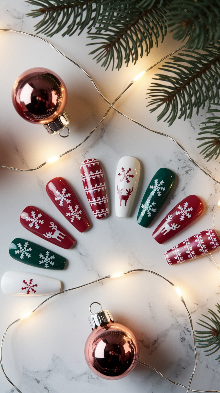 cute christmas nail designs outfit idea