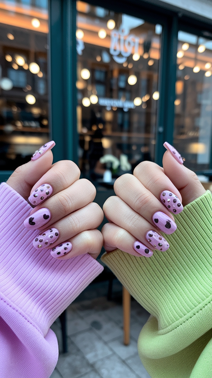 Cute Matching Nails for Best Friends to Shine outfit idea