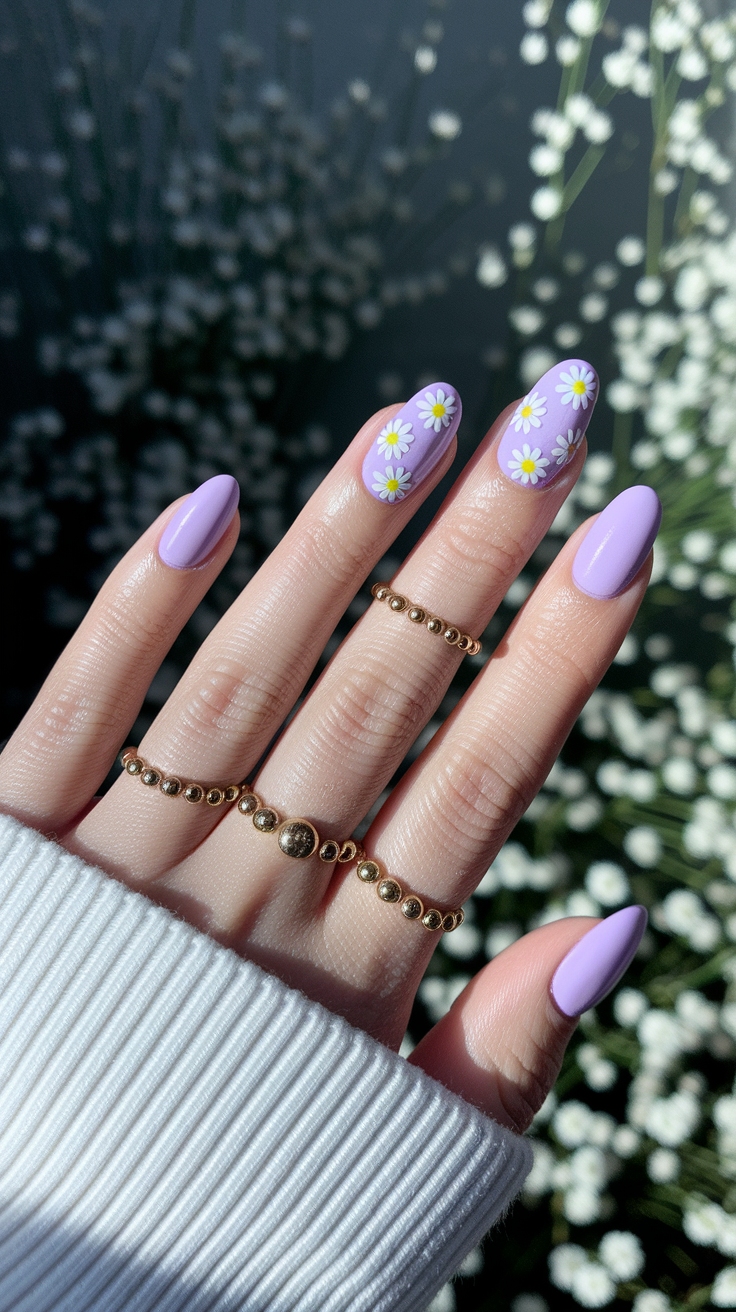 cute nail designs for spring outfit idea