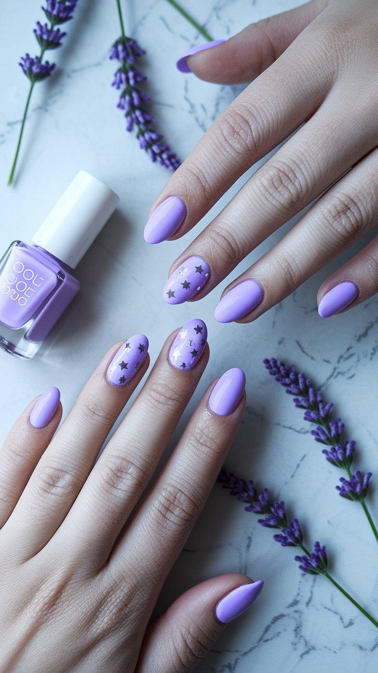 cute purple nail ideas