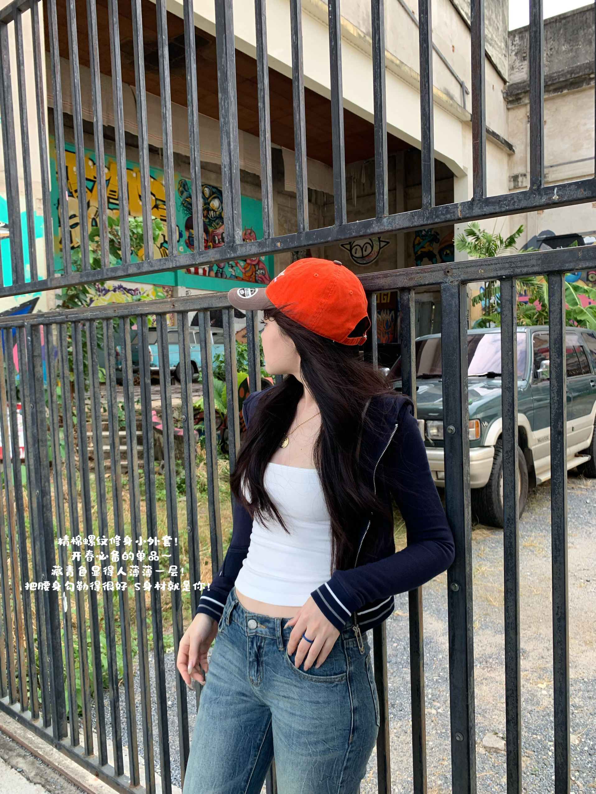 Dark Blue Belted Small Jacket for Women - Small Waist, American Retro Style, Figure-Flattering Design Dark Blue Belted Small Jacket for Women - Small Waist, American Retro Style, Figure-Flattering Design