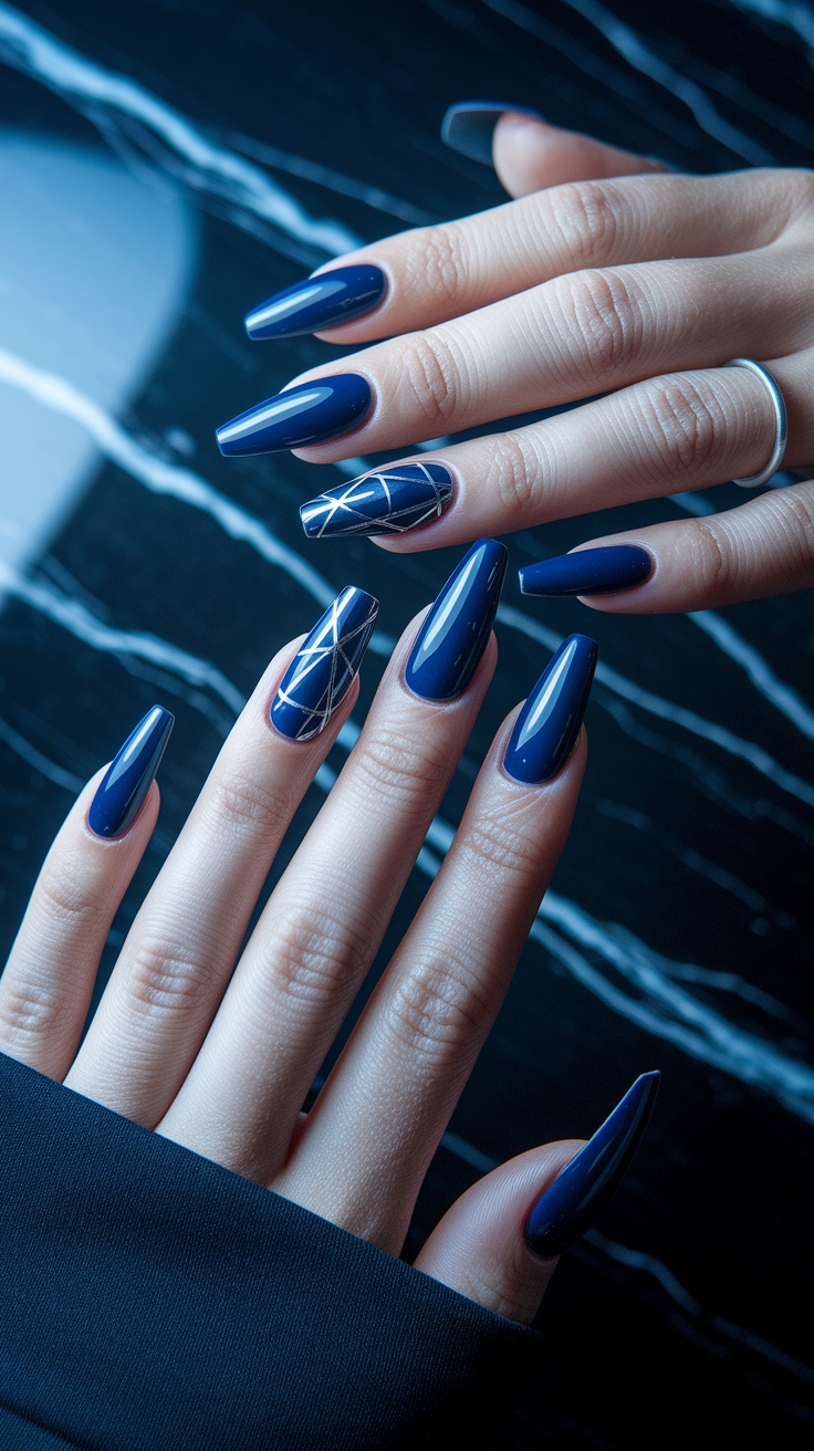 dark blue nail ideas