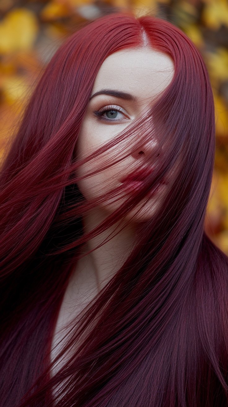 Dark Cherry Red Hair Highlights: The Latest Trend outfit idea