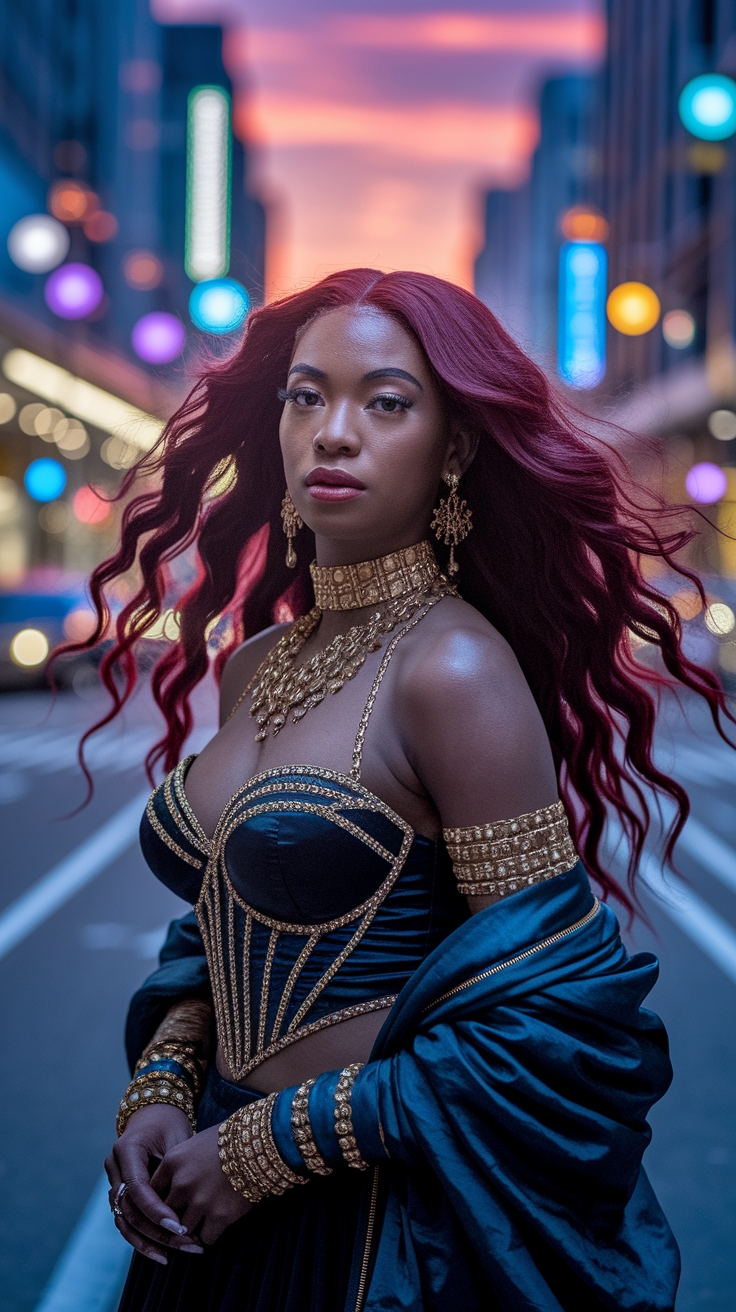 Dark Cherry Red Hair: Color Care Essentials outfit idea