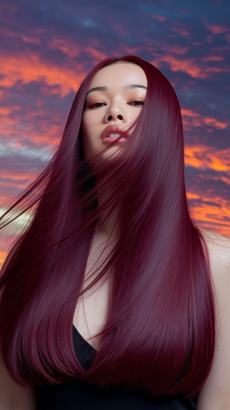 Dark Red Cherry Hair: Perfect Shades for Every Skin Tone outfit idea