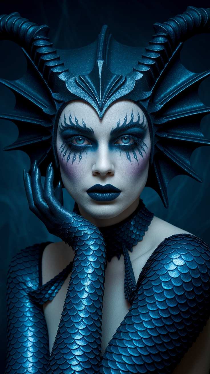 Dark Siren Makeup: Unleashing Your Inner Sea Witch outfit idea