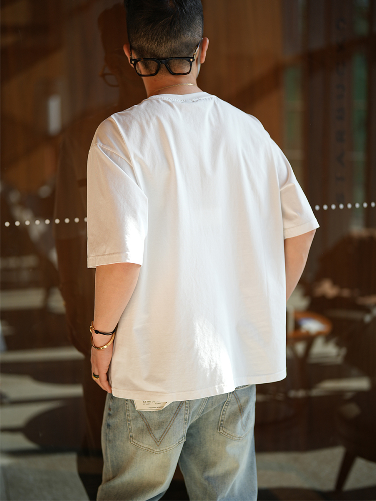 Deconstructed Color-Block Short Sleeve T-Shirt for Men - Trendy Summer National Style with Hidden Pocket Deconstructed Color-Block Short Sleeve T-Shirt for Men - Trendy Summer National Style with Hidden Pocket