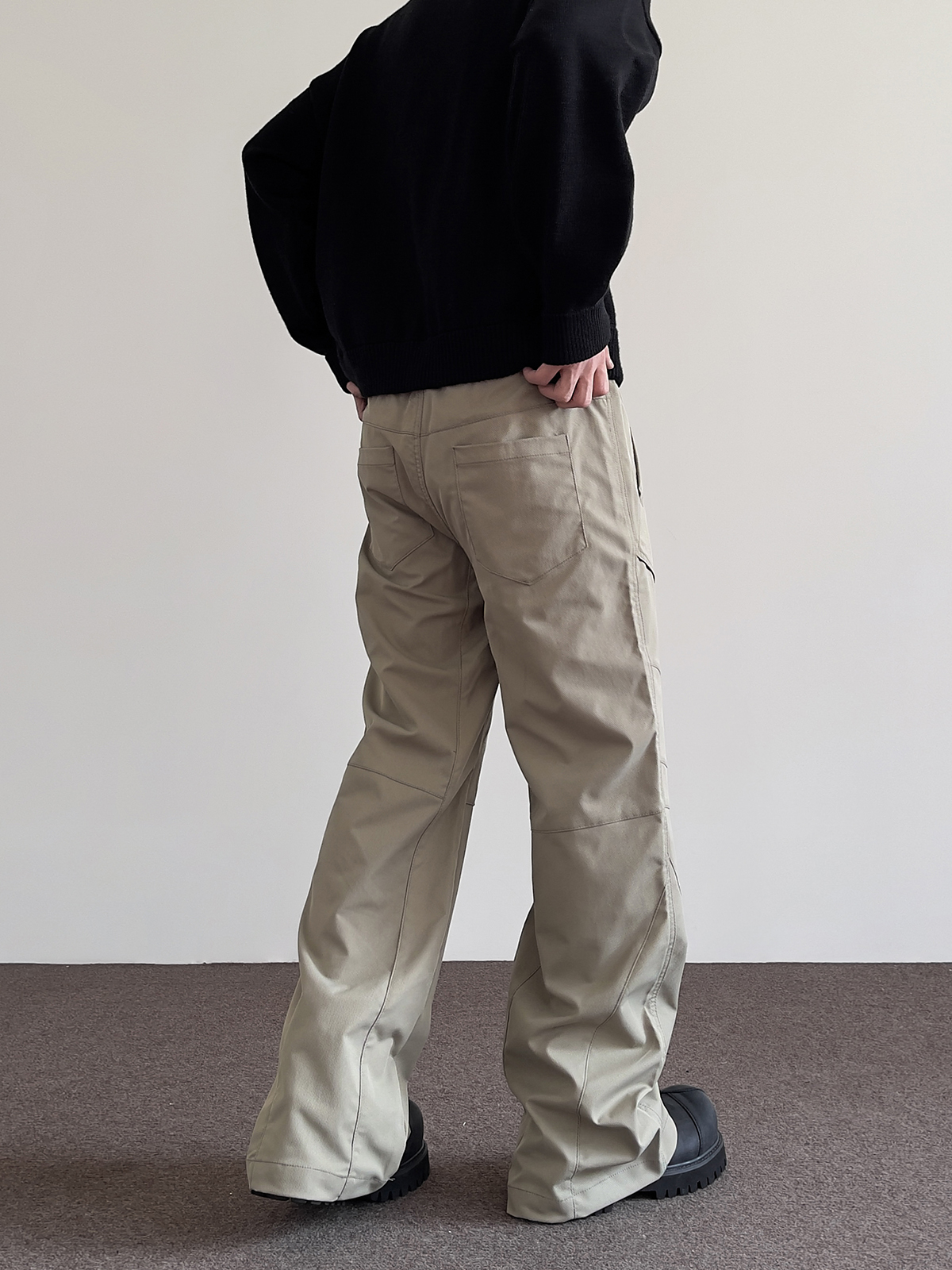 Deconstructed Loose-Fit Casual Pants for Men - High Street American Style, Straight Leg, Micro-Flare, Drawstring Trousers Deconstructed Loose-Fit Casual Pants for Men - High Street American Style, Straight Leg, Micro-Flare, Drawstring Trousers