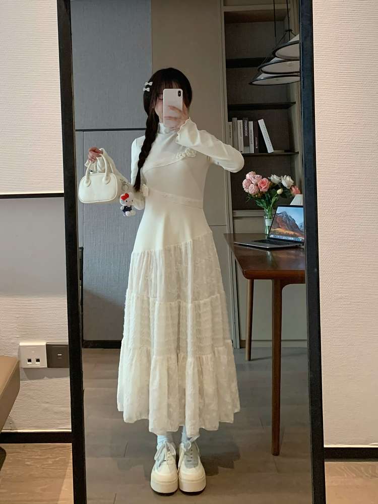 Delicate Fairy Dress for Spring, Gentle Slim Waist Design, Elegant Temperament Base Dress, Perfect for Layering and Everyday Wear Delicate Fairy Dress for Spring, Gentle Slim Waist Design, Elegant Temperament Base Dress, Perfect for Layering and Everyday Wear