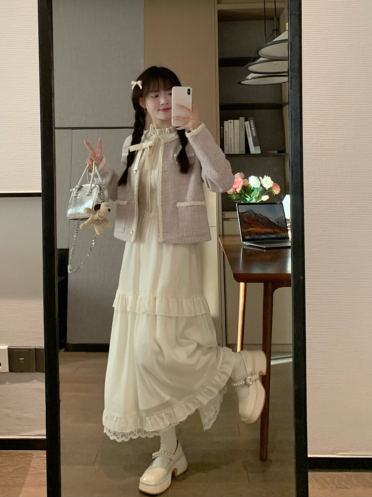 Delicate Spring Purple Korean Style Jacket - Chic Design, Slimming Fit, Elegant Women's Outerwear Delicate Spring Purple Korean Style Jacket - Chic Design, Slimming Fit, Elegant Women's Outerwear