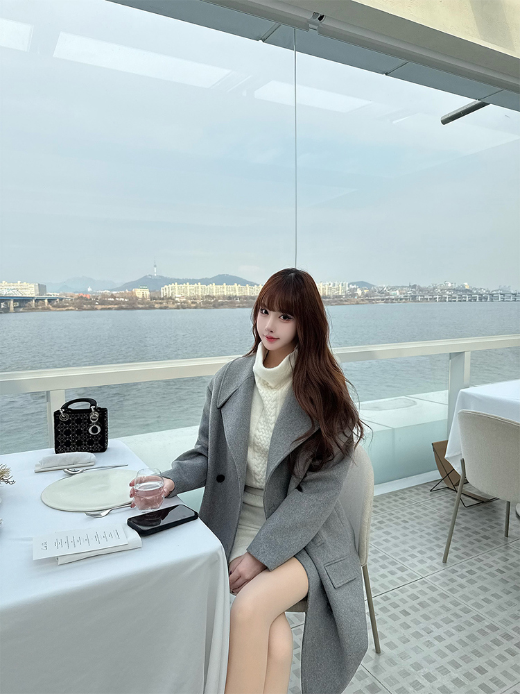 Double-Breasted Long Wool Coat for Women - High-End Double-Sided Trench Coat, Spring Fashion, Elegant Outerwear Double-Breasted Long Wool Coat for Women - High-End Double-Sided Trench Coat, Spring Fashion, Elegant Outerwear