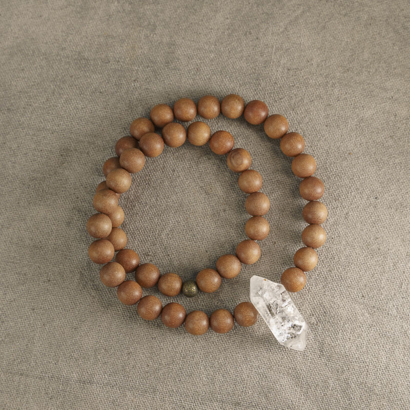 Double Circle Sandalwood Bracelet for Women & Men - Personalized Retro Trendy Fidget Jewelry