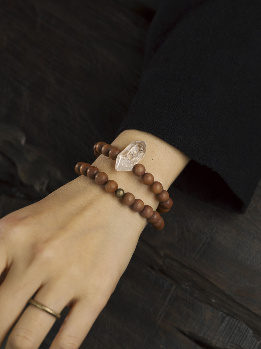 Double Circle Sandalwood Bracelet for Women & Men - Personalized Retro Trendy Fidget Jewelry