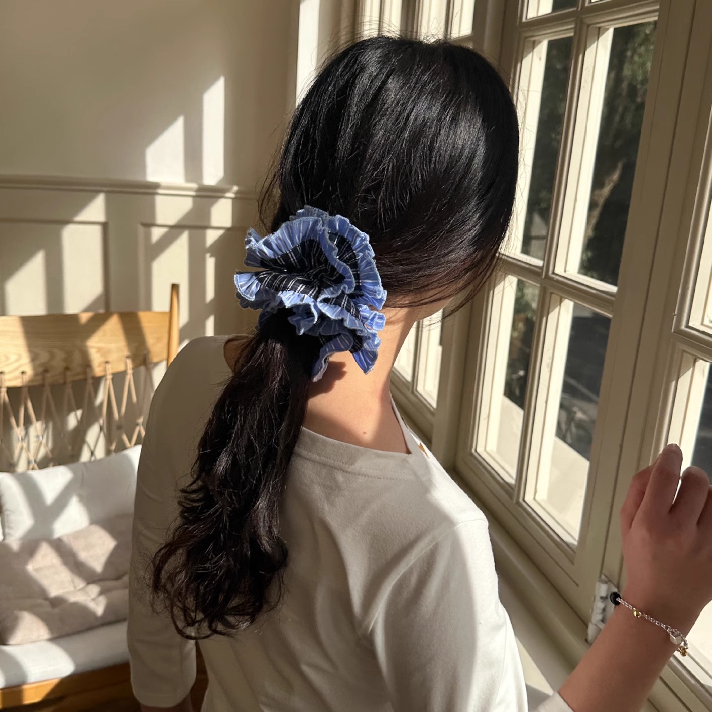 Double-Layer Lace Floral Hair Tie - Elegant Fresh Literary Hair Accessory for Stylish Updos and Ponytails Double-Layer Lace Floral Hair Tie - Elegant Fresh Literary Hair Accessory for Stylish Updos and Ponytails