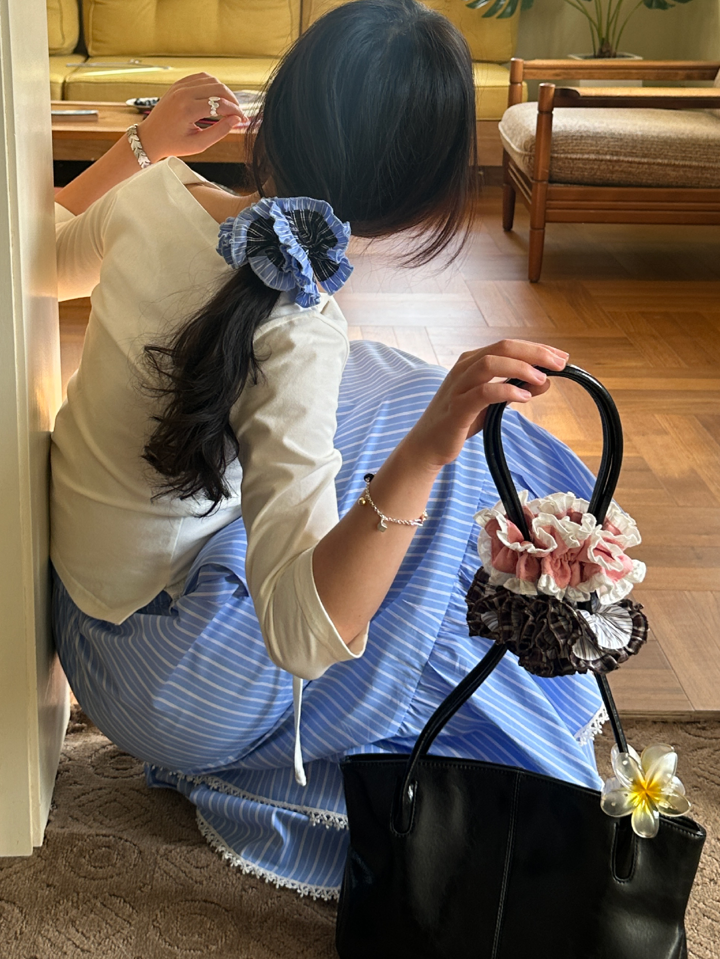 Double-Layer Lace Floral Hair Tie - Elegant Fresh Literary Hair Accessory for Stylish Updos and Ponytails Double-Layer Lace Floral Hair Tie - Elegant Fresh Literary Hair Accessory for Stylish Updos and Ponytails