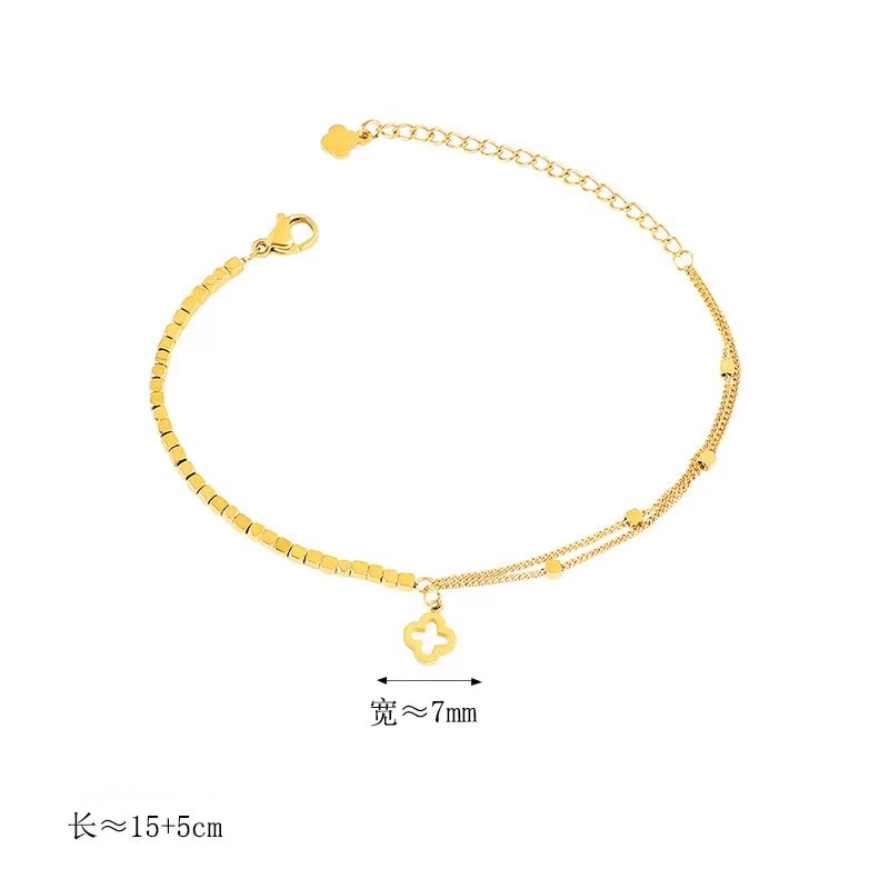 Double-Layer Sugar Cube Bracelet for Women - Light Luxury High-End Fashion Accessory Double-Layer Sugar Cube Bracelet for Women - Light Luxury High-End Fashion Accessory