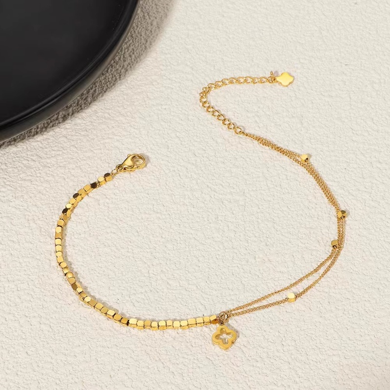 Double-Layer Sugar Cube Bracelet for Women - Light Luxury High-End Fashion Accessory Double-Layer Sugar Cube Bracelet for Women - Light Luxury High-End Fashion Accessory