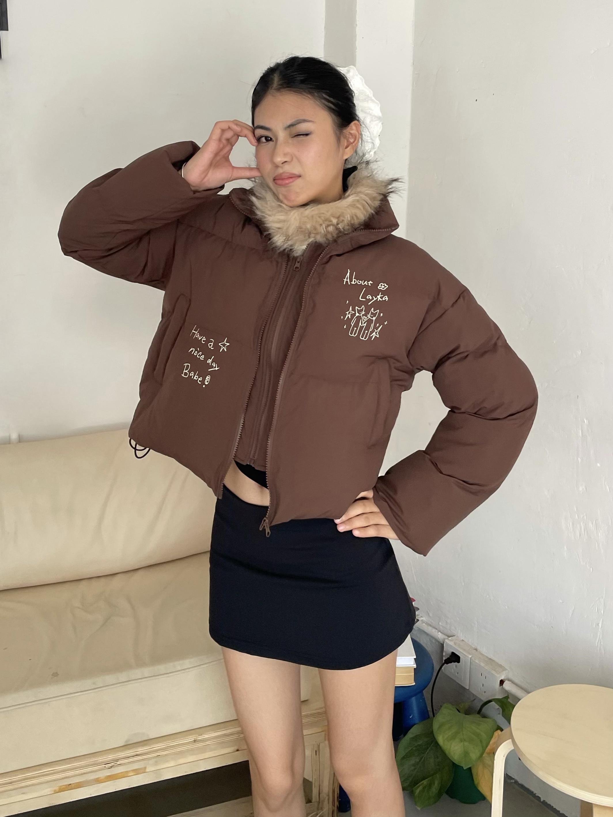 Double Zipper Short Cotton Jacket for Women - Spicy American-Style Warm Bread Coat with Niche Design Double Zipper Short Cotton Jacket for Women - Spicy American-Style Warm Bread Coat with Niche Design