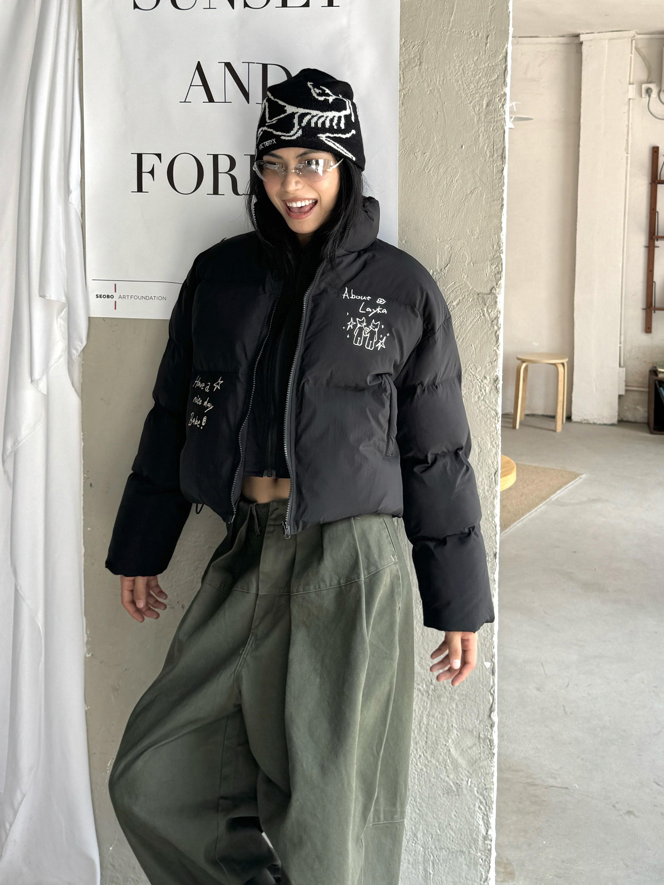 Double Zipper Short Cotton Jacket for Women - Spicy American-Style Warm Bread Coat with Niche Design Double Zipper Short Cotton Jacket for Women - Spicy American-Style Warm Bread Coat with Niche Design