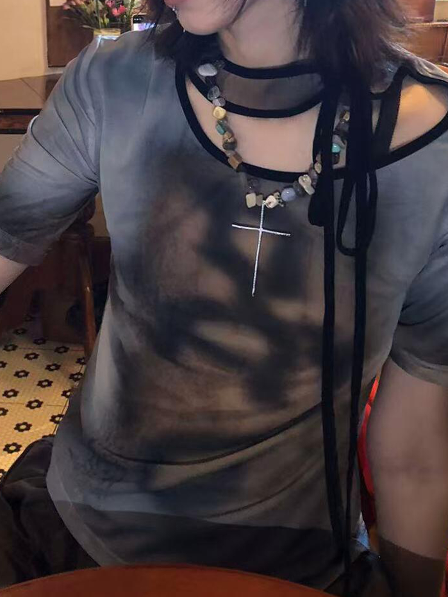 Eccentric American Retro Printed Short-Sleeve T-Shirt - Stylish Casual Slim-Fit Top for Women - Versatile Y2K Fashion Eccentric American Retro Printed Short-Sleeve T-Shirt - Stylish Casual Slim-Fit Top for Women - Versatile Y2K Fashion