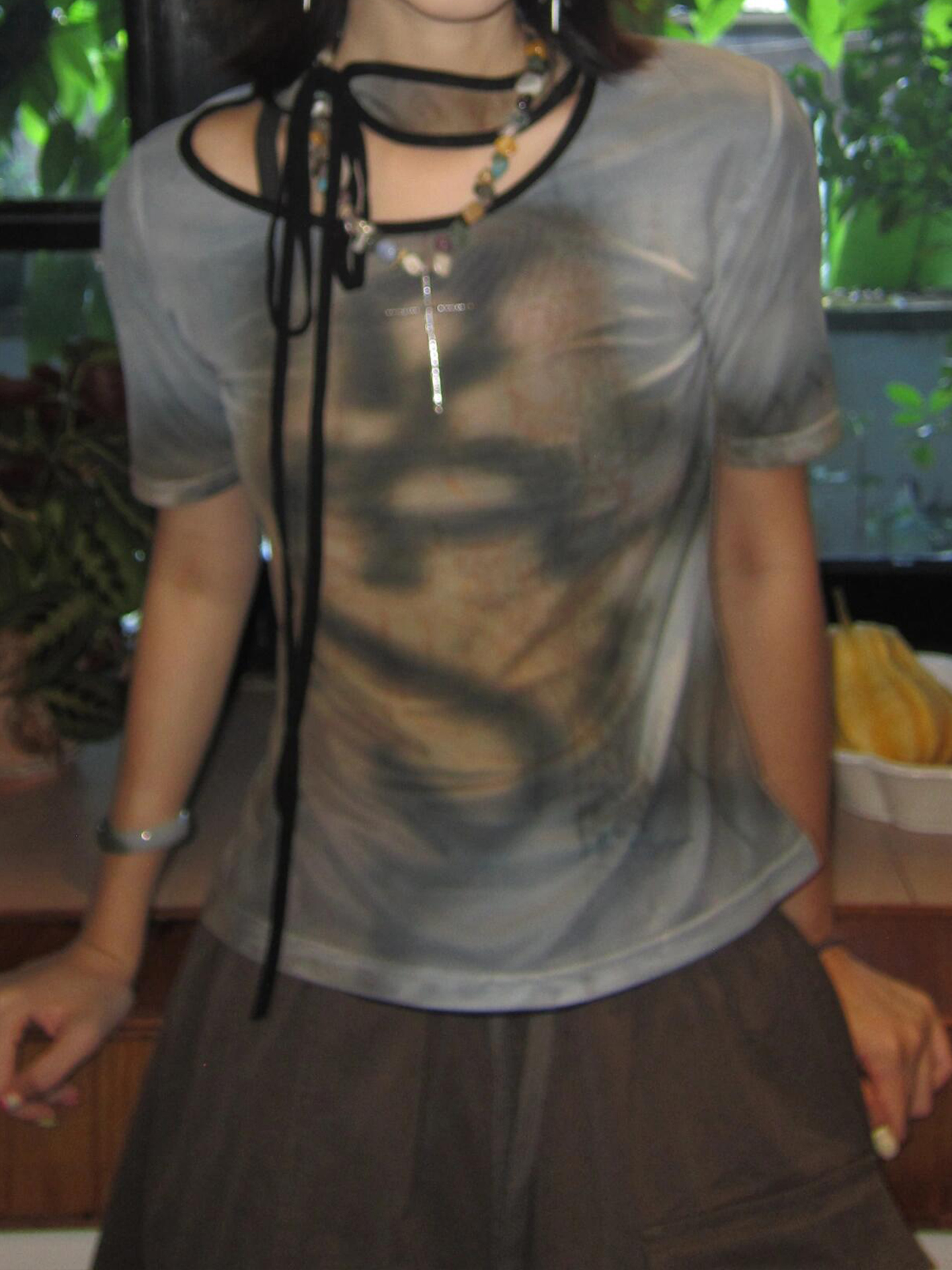 Eccentric American Retro Printed Short-Sleeve T-Shirt - Stylish Casual Slim-Fit Top for Women - Versatile Y2K Fashion Eccentric American Retro Printed Short-Sleeve T-Shirt - Stylish Casual Slim-Fit Top for Women - Versatile Y2K Fashion