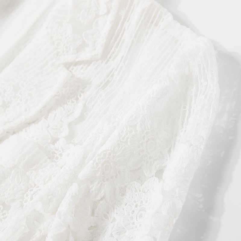 Elegant Embroidered Sheer Mesh One-Button Summer Suit Jacket for Women - Fashionable European Style Air Conditioning Layering Piece