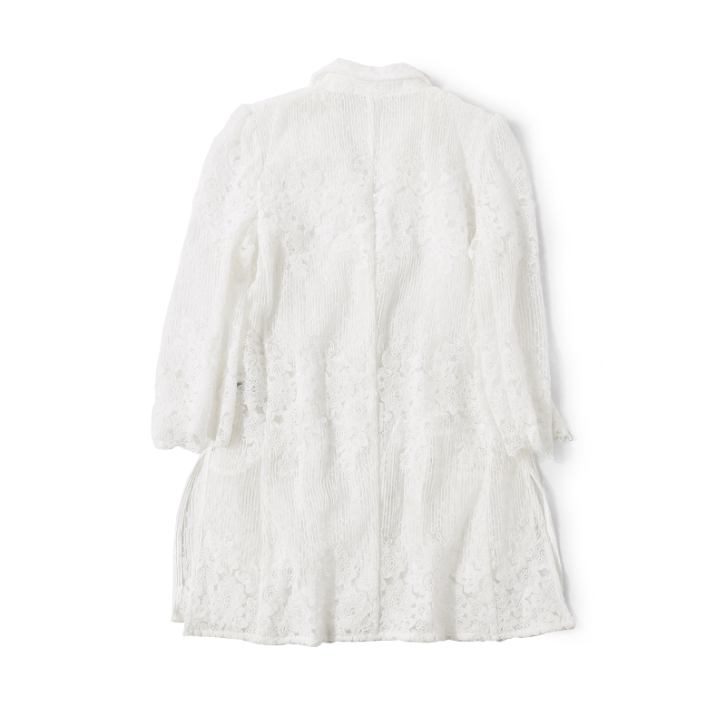 Elegant Embroidered Sheer Mesh One-Button Summer Suit Jacket for Women - Fashionable European Style Air Conditioning Layering Piece Elegant Embroidered Sheer Mesh One-Button Summer Suit Jacket for Women - Fashionable European Style Air Conditioning Layering Piece