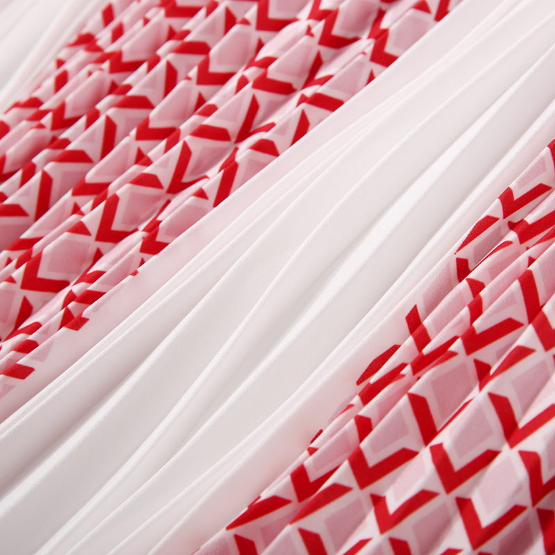 Elegant Floral Color Block Spliced Pleated Dress - Summer Casual Round Neck Fashion Inspired by European Styles Elegant Floral Color Block Spliced Pleated Dress - Summer Casual Round Neck Fashion Inspired by European Styles