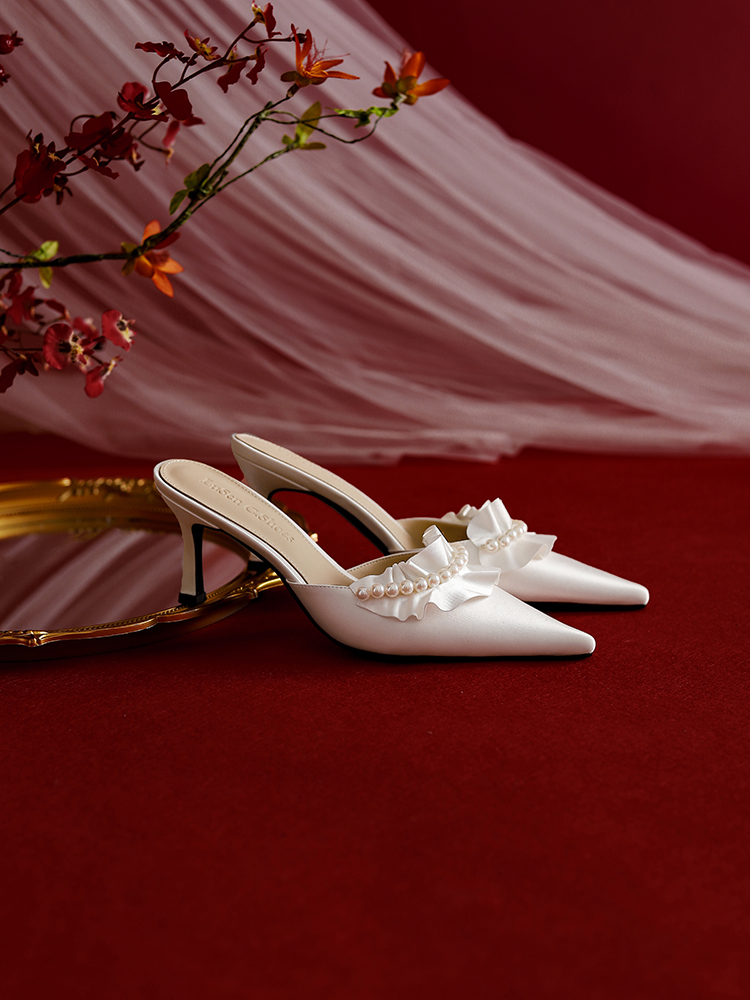 Elegant French-Style Open-Toe Half-Mule High-Heeled Shoes for Women - 2025 New Model, Chic Celebrity Footwear Elegant French-Style Open-Toe Half-Mule High-Heeled Shoes for Women - 2025 New Model, Chic Celebrity Footwear