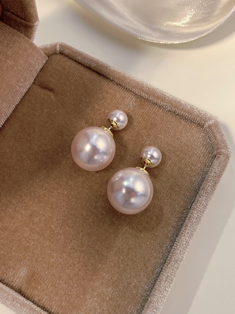 Elegant Large Pearl Earrings for Women - S925 Silver Needle, Zhao Lusi Inspired, High-End Accessories for 2025 Elegant Large Pearl Earrings for Women - S925 Silver Needle, Zhao Lusi Inspired, High-End Accessories for 2025