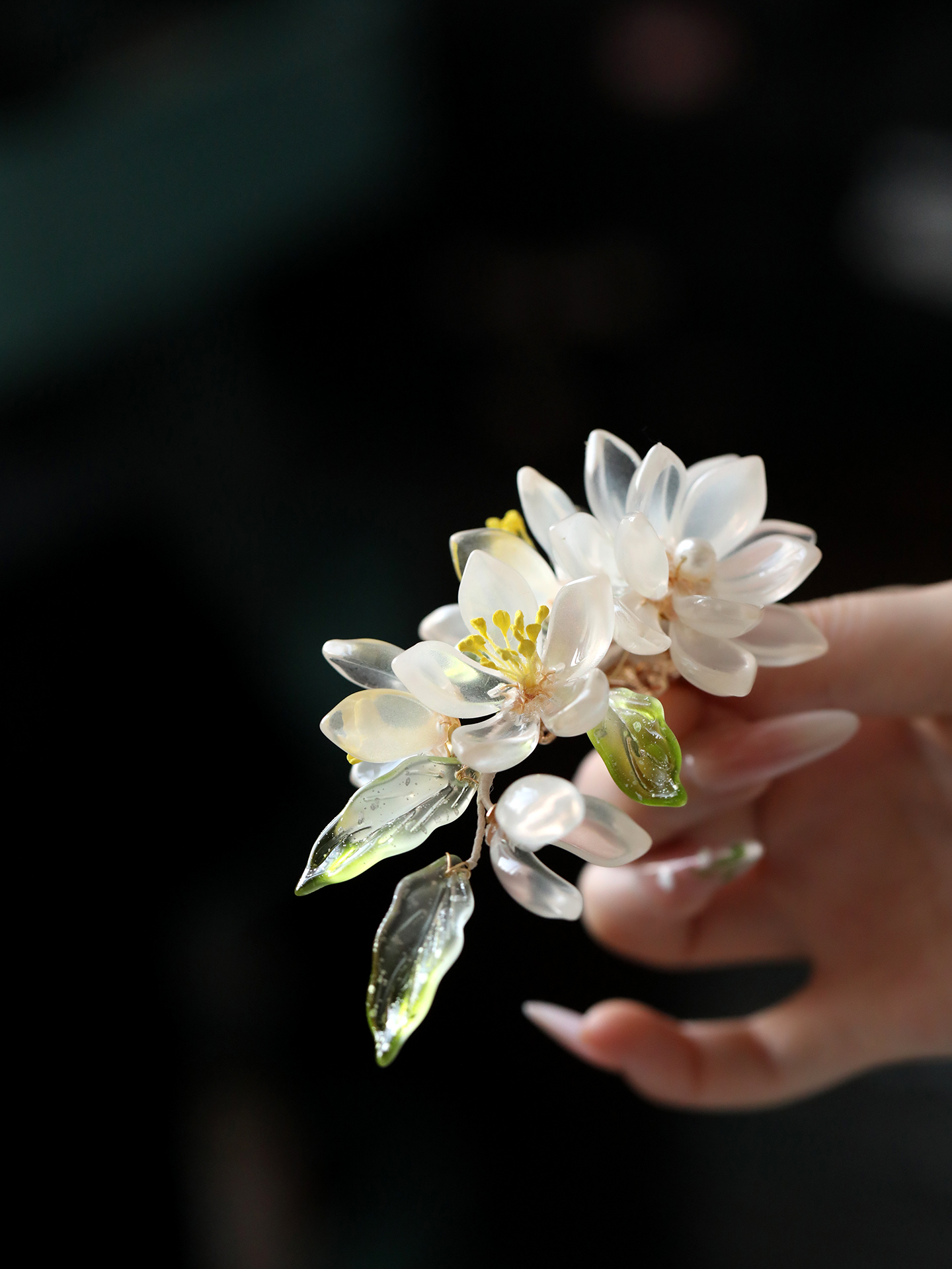 Elegant Magnolia Flower Hairpin - Ancient Style Hair Accessories for Qipao & Hanfu, Classical Daily Dress Hair Ornaments Elegant Magnolia Flower Hairpin - Ancient Style Hair Accessories for Qipao & Hanfu, Classical Daily Dress Hair Ornaments