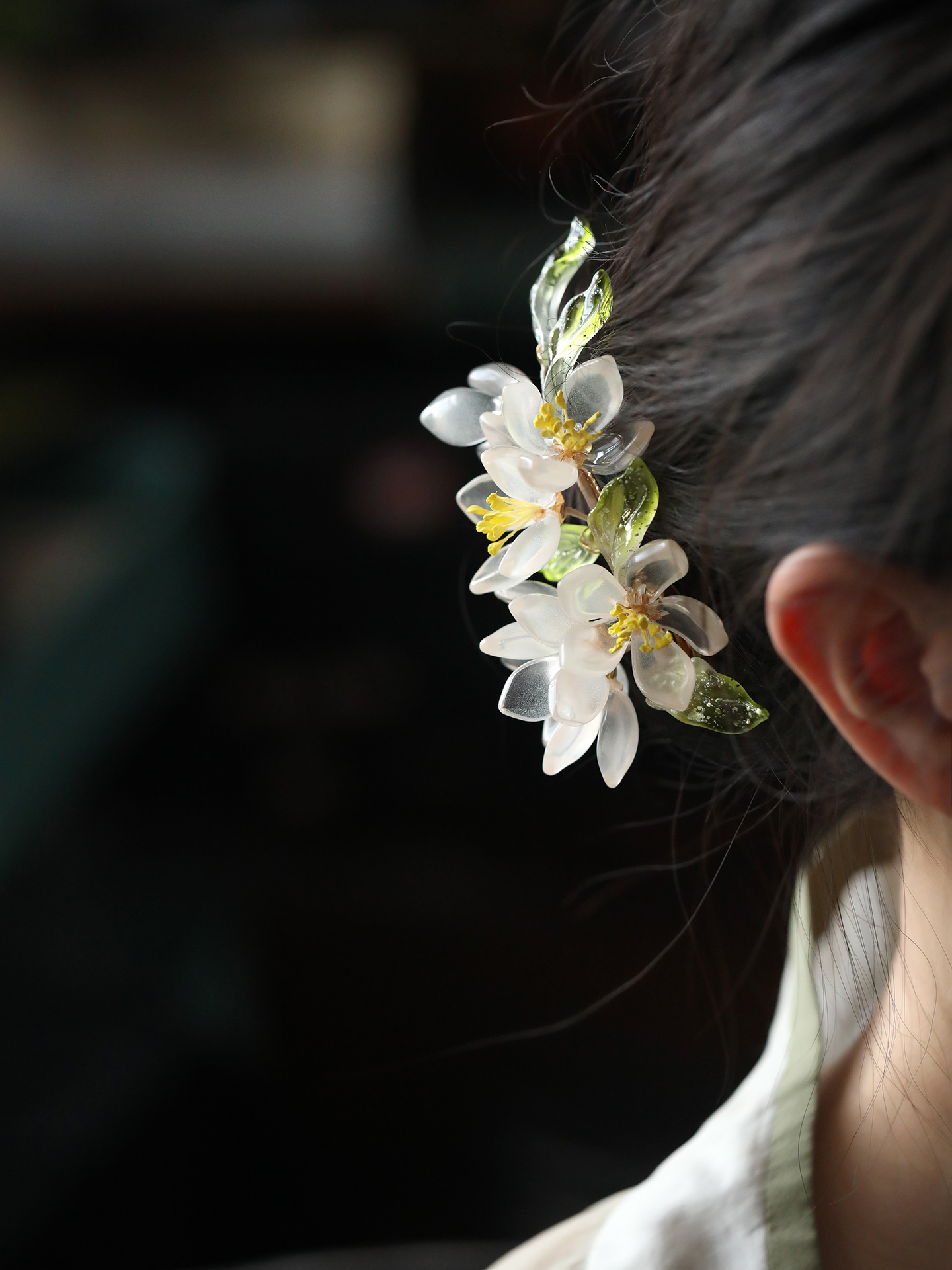 Elegant Magnolia Flower Hairpin - Ancient Style Hair Accessories for Qipao & Hanfu, Classical Daily Dress Hair Ornaments Elegant Magnolia Flower Hairpin - Ancient Style Hair Accessories for Qipao & Hanfu, Classical Daily Dress Hair Ornaments