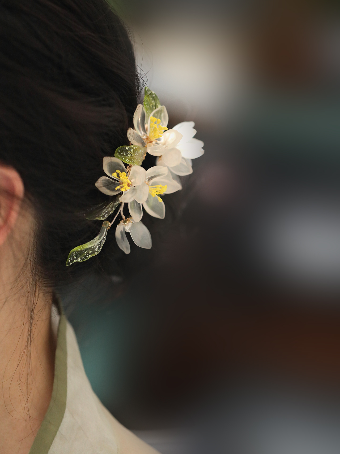 Elegant Magnolia Flower Hairpin - Ancient Style Hair Accessories for Qipao & Hanfu, Classical Daily Dress Hair Ornaments Elegant Magnolia Flower Hairpin - Ancient Style Hair Accessories for Qipao & Hanfu, Classical Daily Dress Hair Ornaments