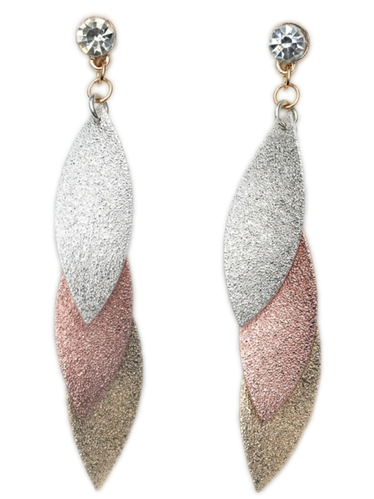 Elegant S925 Silver Leaf Earrings - Three-Color Dangling Ear Accessories for Light Luxury Versatile Style Elegant S925 Silver Leaf Earrings - Three-Color Dangling Ear Accessories for Light Luxury Versatile Style