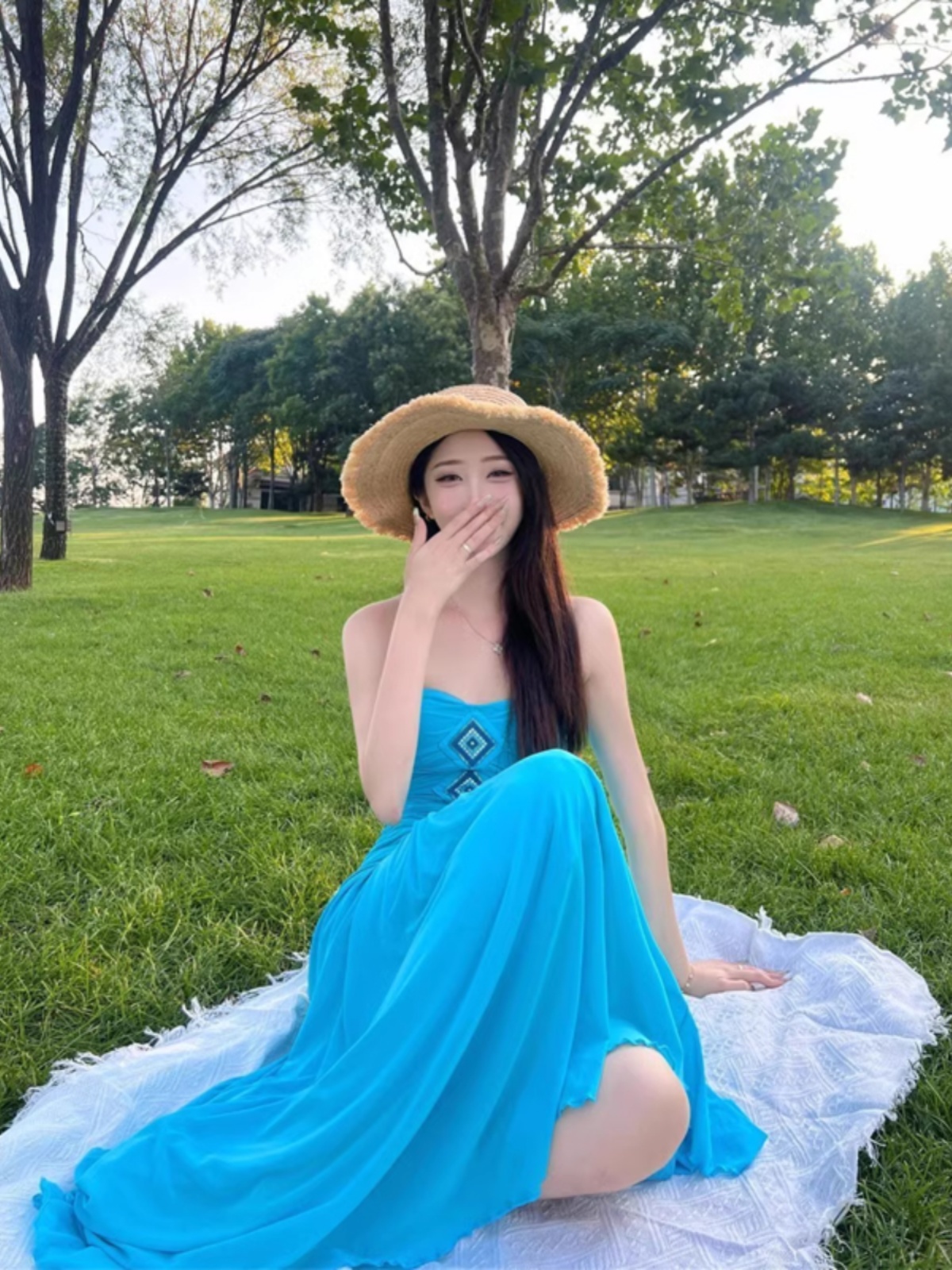 Elegant Strapless Beach Dress - Stunning Sanya Style, Slimming, Sexy Atmosphere, Perfect for Summer, Vacation, and Beach Parties Elegant Strapless Beach Dress - Stunning Sanya Style, Slimming, Sexy Atmosphere, Perfect for Summer, Vacation, and Beach Parties