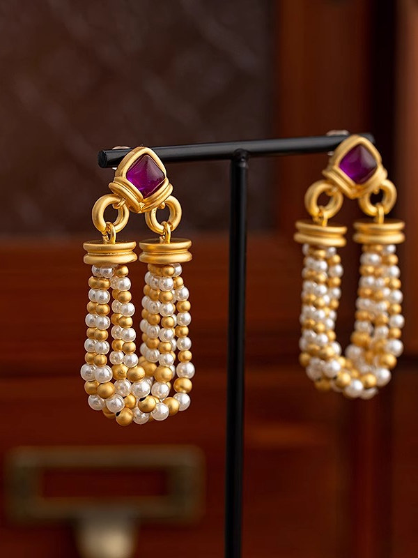 Elegant Tassel Pearl Earrings for Women - High-End Niche Design Jewelry, Chic Ear Accessories for Special Occasions Elegant Tassel Pearl Earrings for Women - High-End Niche Design Jewelry, Chic Ear Accessories for Special Occasions