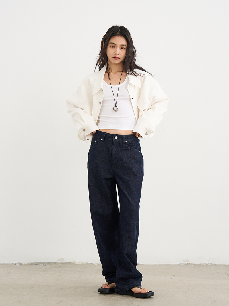 Elegant White Heavy Cotton-Linen Short Jacket for Women - 2025 New Casual Korean Style Versatile Top Elegant White Heavy Cotton-Linen Short Jacket for Women - 2025 New Casual Korean Style Versatile Top