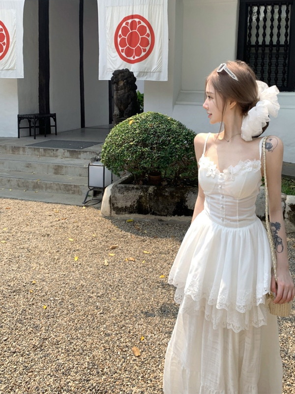 Elegant White Two-Piece Set for Summer - Sweet Style Camisole and Long Skirt Dress - Perfect for 2025 Fashion Trends Elegant White Two-Piece Set for Summer - Sweet Style Camisole and Long Skirt Dress - Perfect for 2025 Fashion Trends