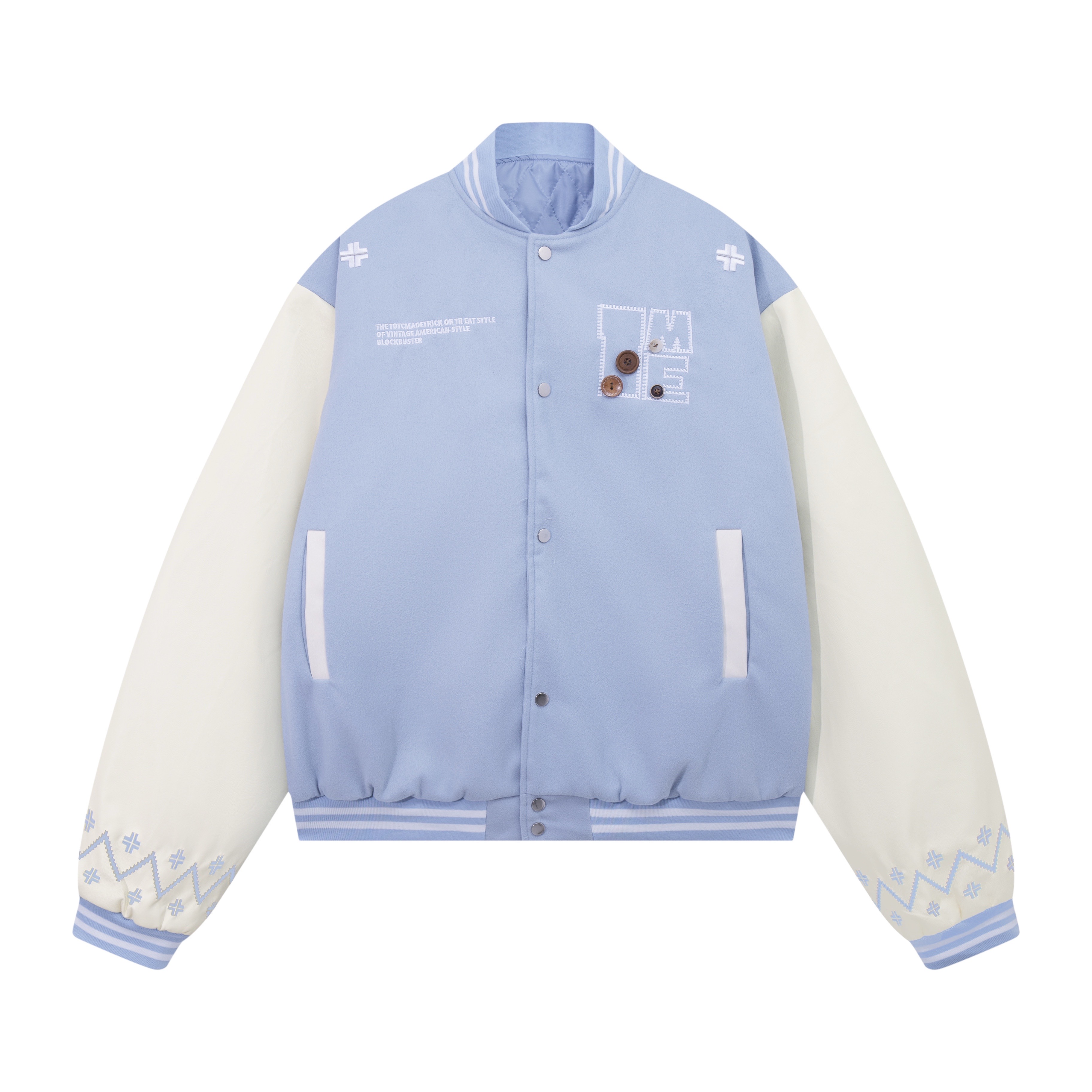 Embroidered Letter Baseball Jacket - Ethnic Style Loose Coat for Spring 2025 - Trendy 90s Inspired Fashion Embroidered Letter Baseball Jacket - Ethnic Style Loose Coat for Spring 2025 - Trendy 90s Inspired Fashion