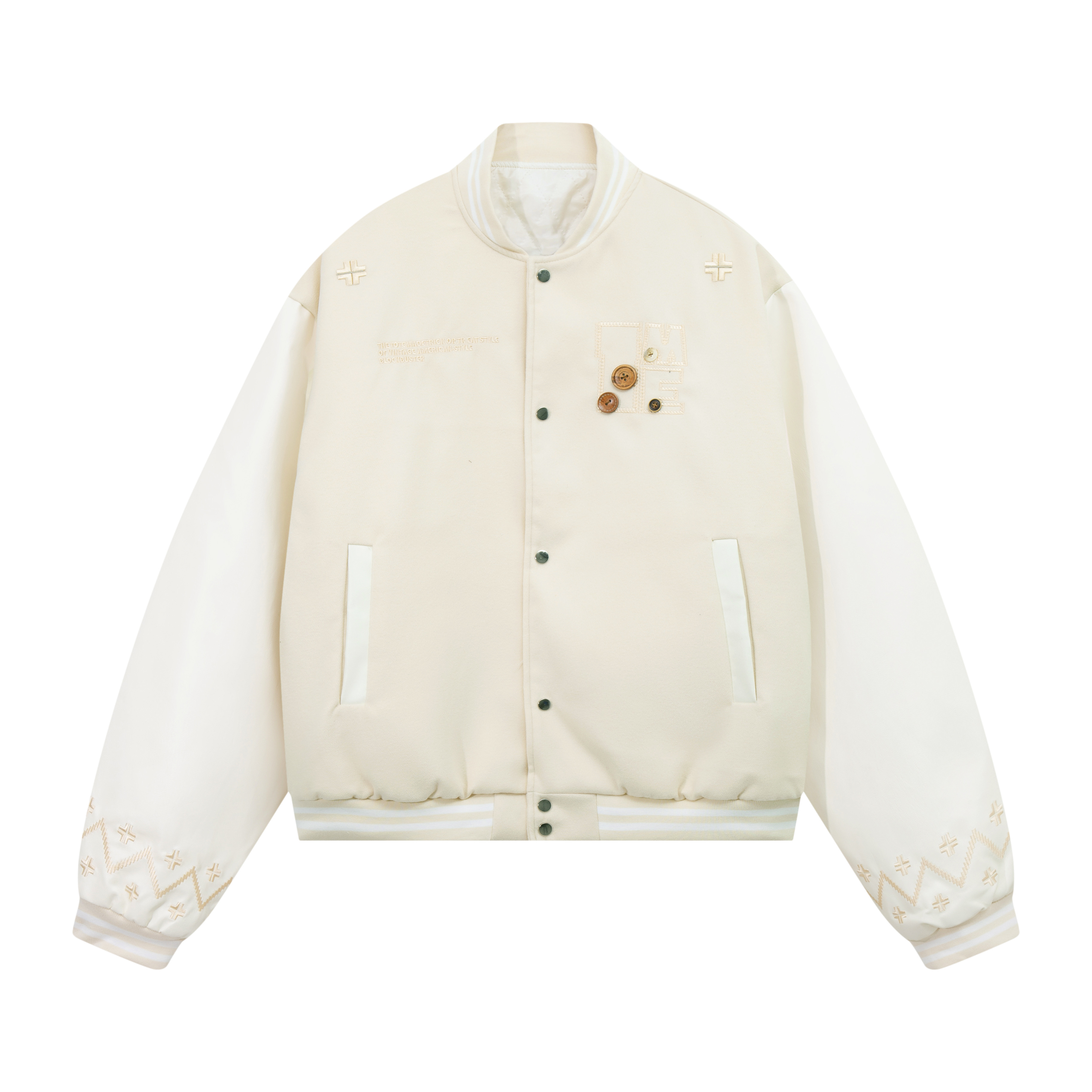 Embroidered Letter Baseball Jacket - Ethnic Style Loose Coat for Spring 2025 - Trendy 90s Inspired Fashion Embroidered Letter Baseball Jacket - Ethnic Style Loose Coat for Spring 2025 - Trendy 90s Inspired Fashion