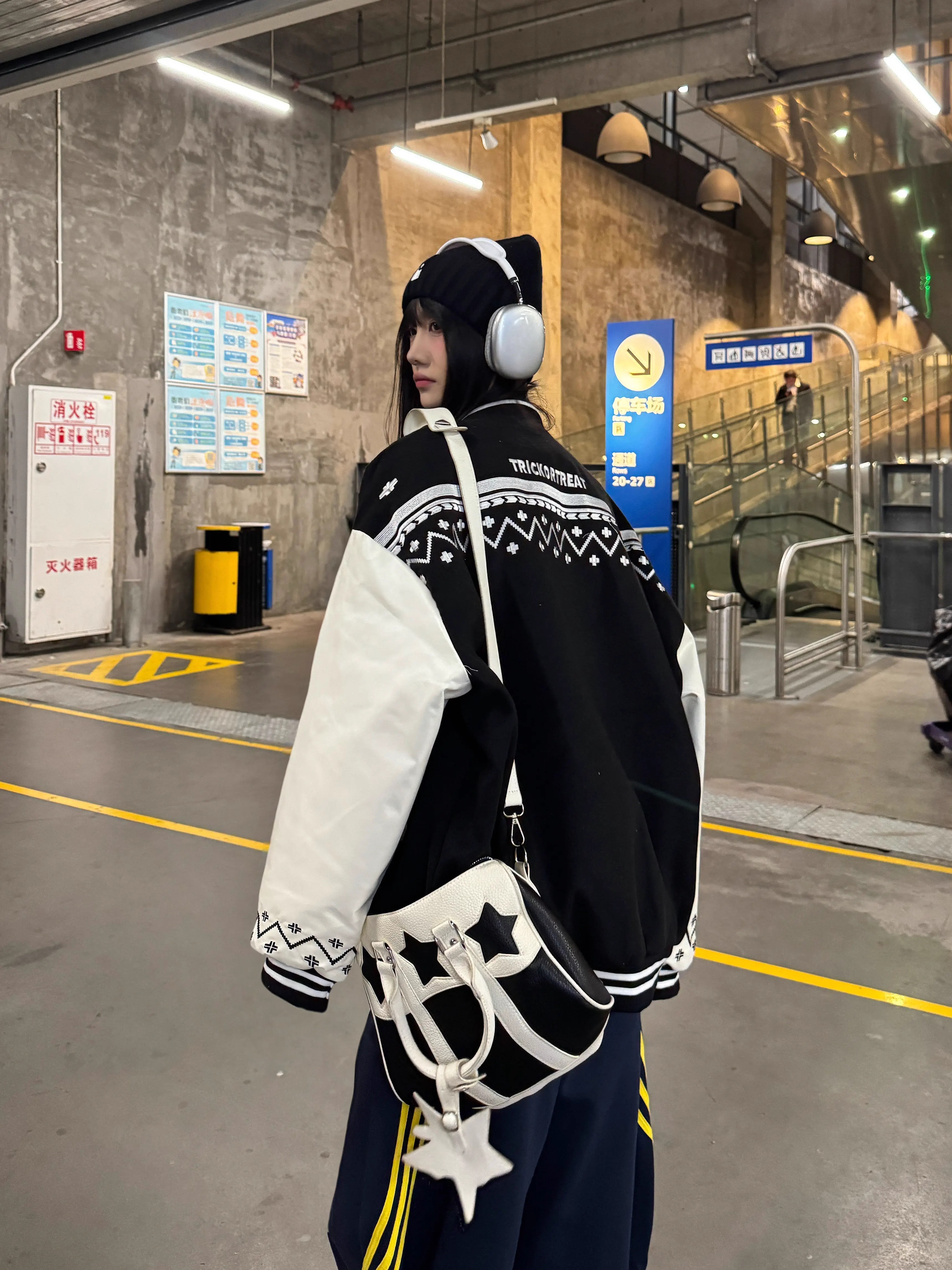 Embroidered Letter Baseball Jacket - Ethnic Style Loose Coat for Spring 2025 - Trendy 90s Inspired Fashion Embroidered Letter Baseball Jacket - Ethnic Style Loose Coat for Spring 2025 - Trendy 90s Inspired Fashion