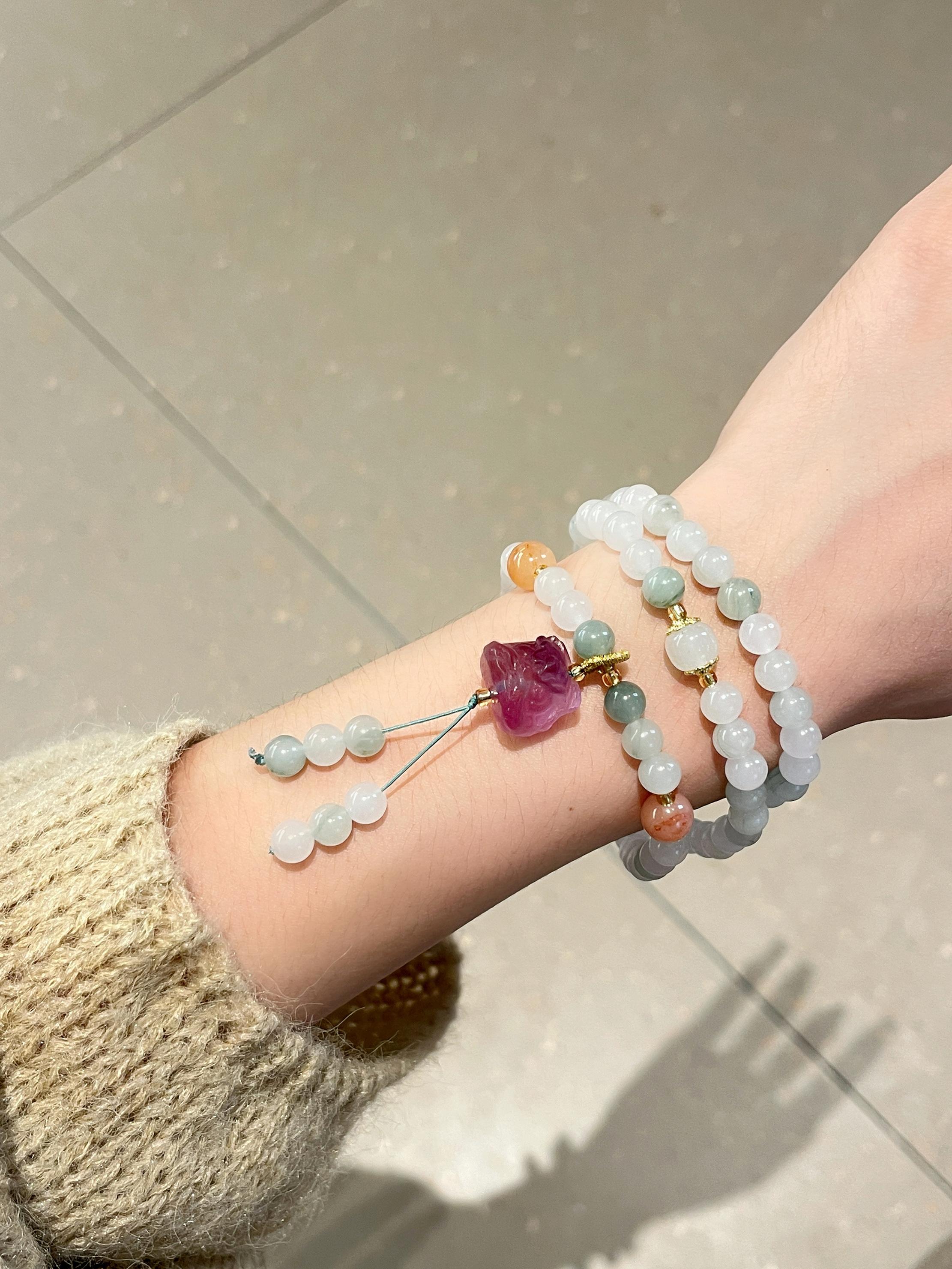 Ethnic Style Tianshan Jade Stone Bracelet for Women, Artistic Lucky Cat Two-in-One Necklace, Light Luxury Fashion Accessory Ethnic Style Tianshan Jade Stone Bracelet for Women, Artistic Lucky Cat Two-in-One Necklace, Light Luxury Fashion Accessory