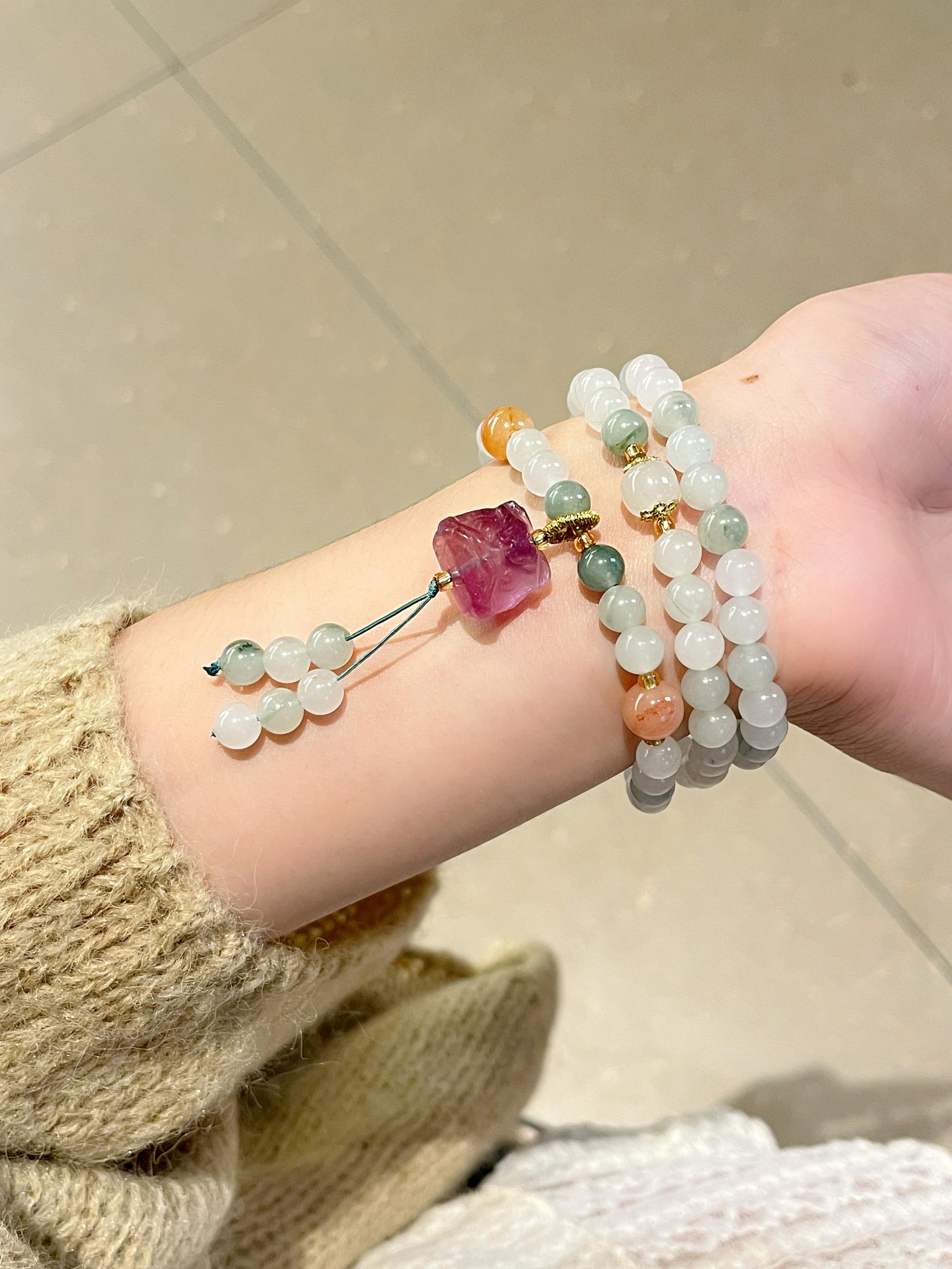 Ethnic Style Tianshan Jade Stone Bracelet for Women, Artistic Lucky Cat Two-in-One Necklace, Light Luxury Fashion Accessory Ethnic Style Tianshan Jade Stone Bracelet for Women, Artistic Lucky Cat Two-in-One Necklace, Light Luxury Fashion Accessory