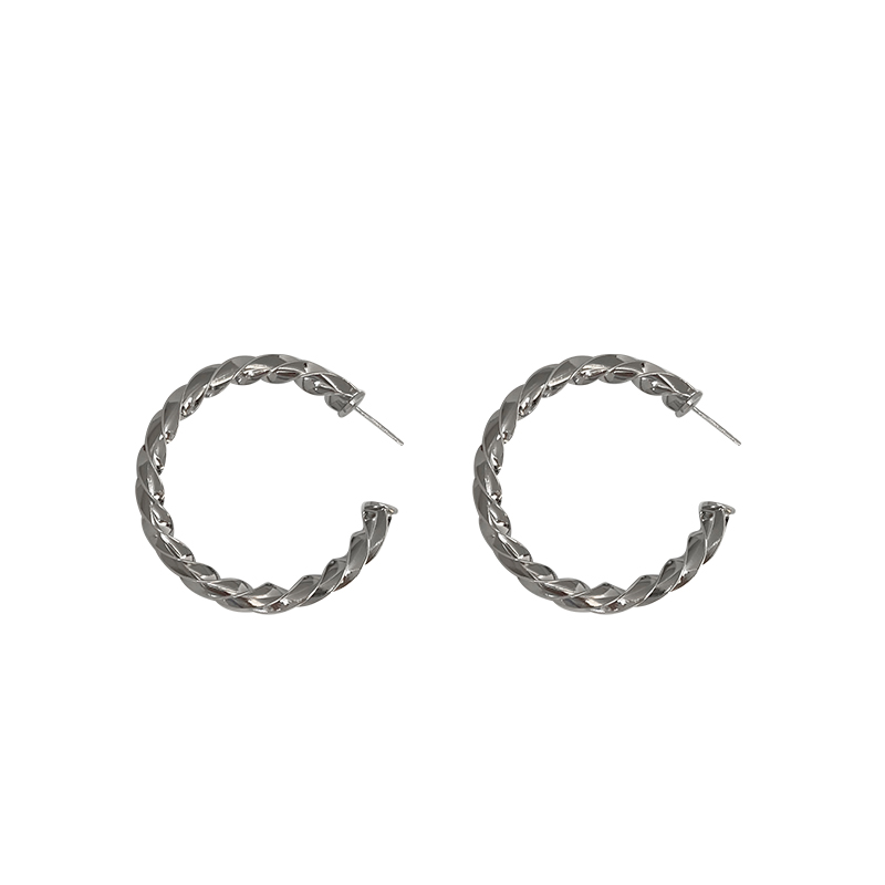 Exaggerated Twisted Hoop Earrings for Women - High-End Niche Design, Cool Style, Elegant Large Circle Earrings