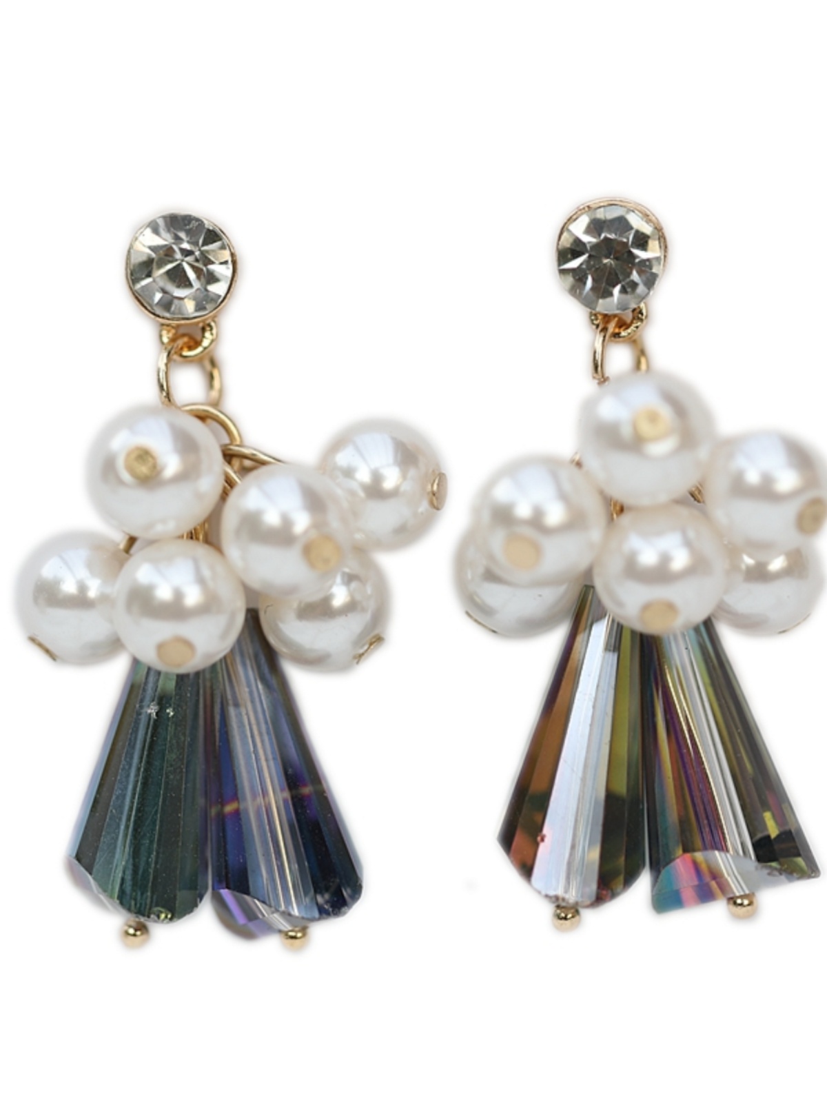 Exquisite Crystal Glass Earrings with S925 Silver Pins - Lightweight Luxury Goddess Style for Work & Everyday Elegance Exquisite Crystal Glass Earrings with S925 Silver Pins - Lightweight Luxury Goddess Style for Work & Everyday Elegance